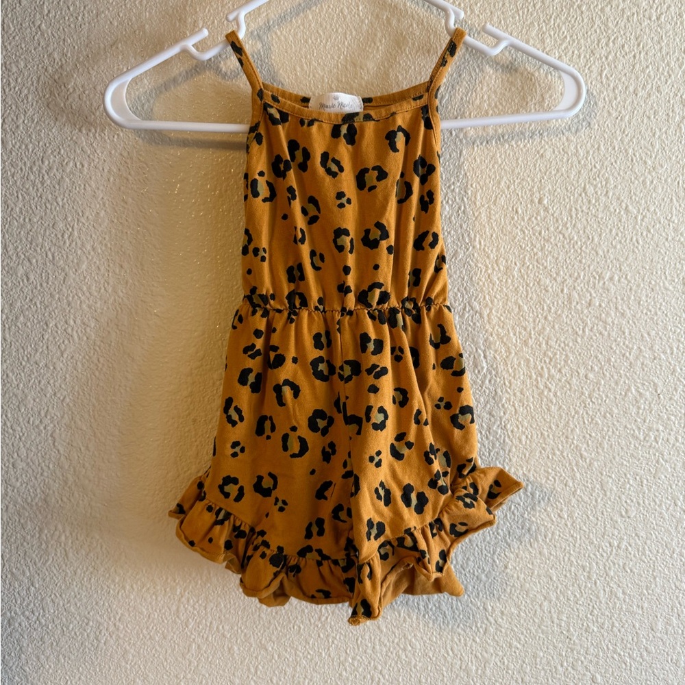 Charming Leopard Print Kids Romper